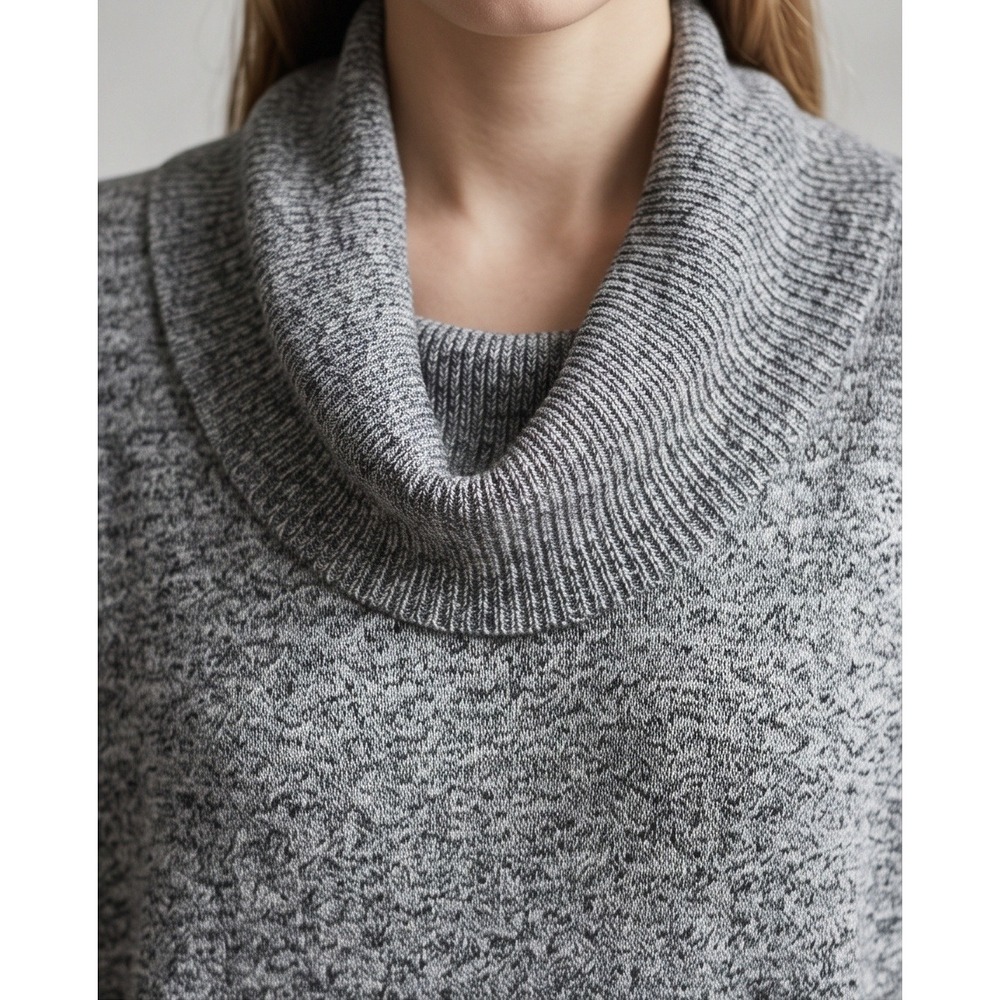 Apt 9 XL Gray Short Sleeve Cowl Neck Knit Tunic Sweater Dress NWT $40 - Picture 11 of 12